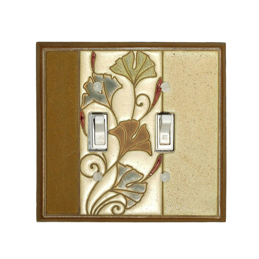 Tile Switch Ginkgo Ceramic Tile Switch Plate | ArchitectGiftsPlus