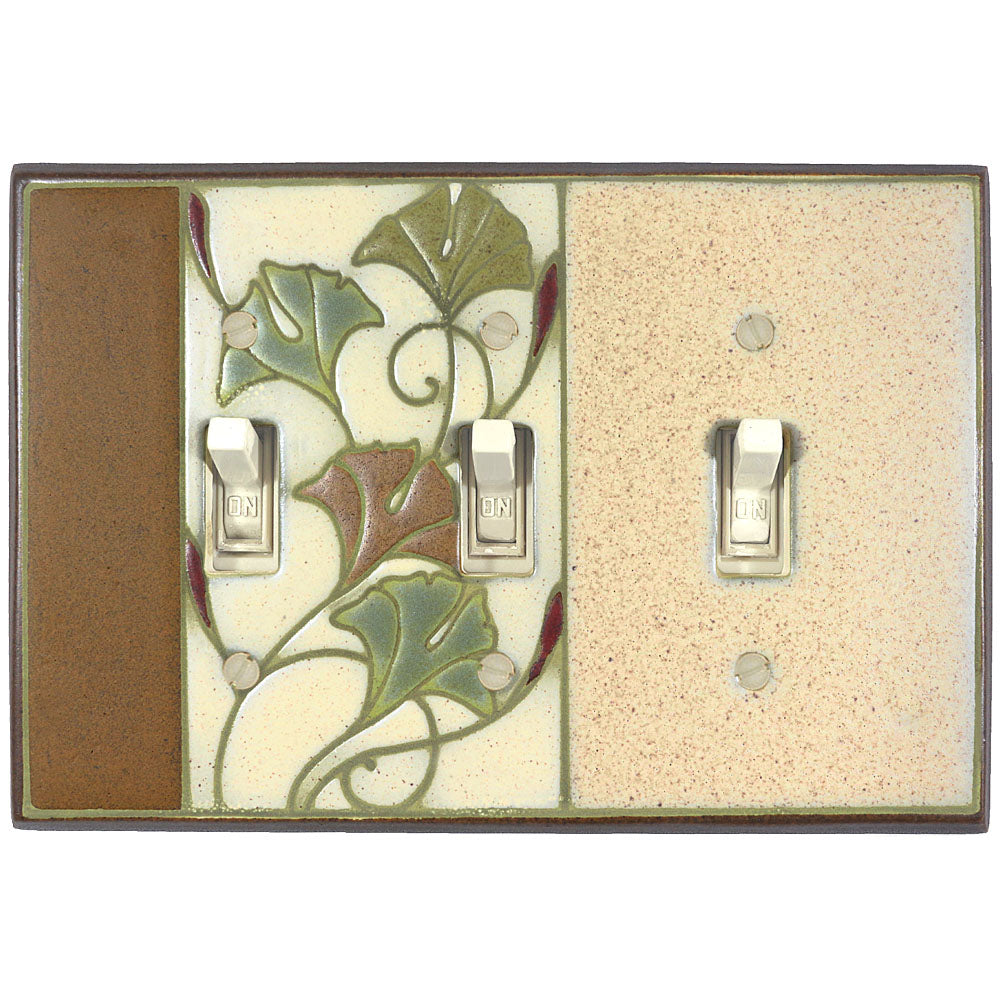 Tile Switch Ginkgo Ceramic Tile Switch Plate | ArchitectGiftsPlus