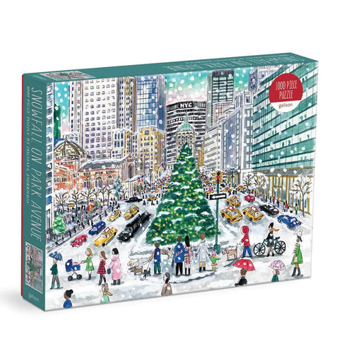 Snowfall on Park Avenue by Michael Storrings 1000 Piece Jigsaw Puzzle