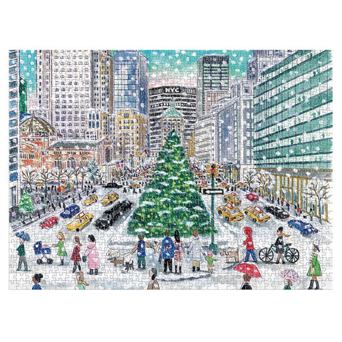 Snowfall on Park Avenue by Michael Storrings 1000 Piece Jigsaw Puzzle