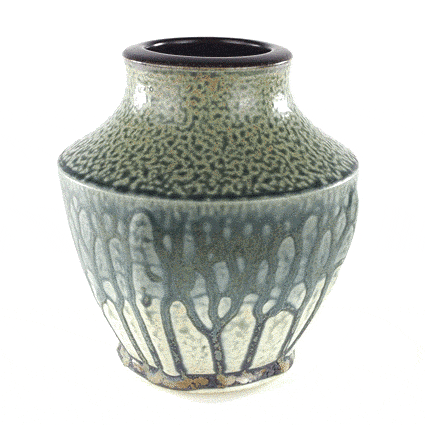 Stofan Pottery Ceramic Venetian Vase - Blue Small