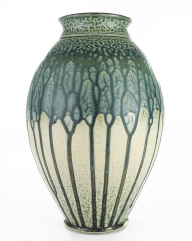 Stofan Pottery Ceramic Traditional Vase - Blue Large