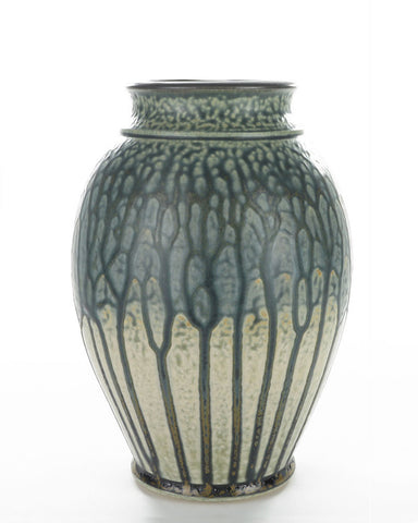 Stofan Pottery Ceramic Traditional Vase - Blue Medium